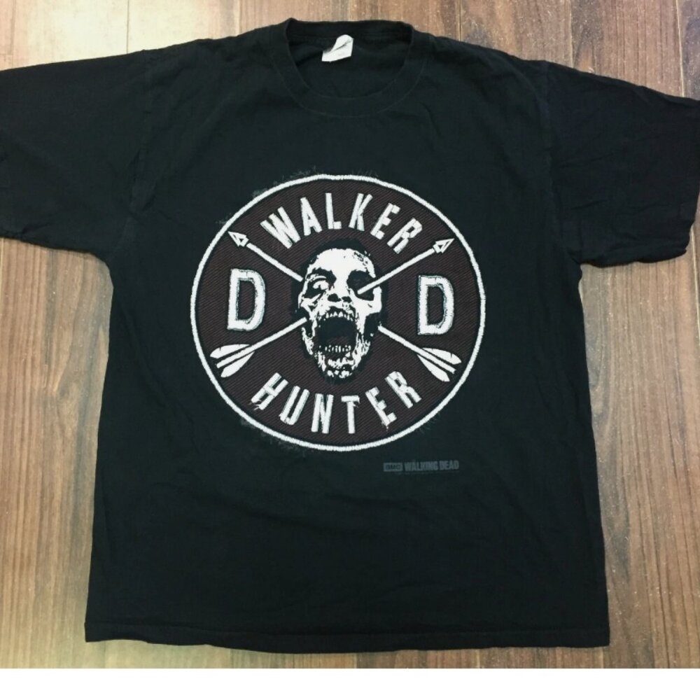 The Walking Dead Black T Shirt Large Cotton Chest 40" Unisex